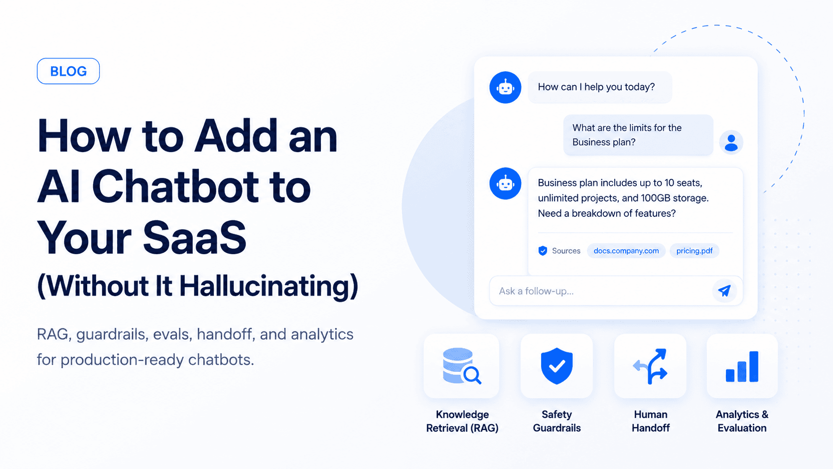 How to Add an AI Chatbot to Your SaaS (Without It Hallucinating)